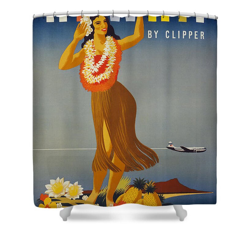 Hawaii Shower Curtain featuring the digital art Hawaii by Clipper by Georgia Clare