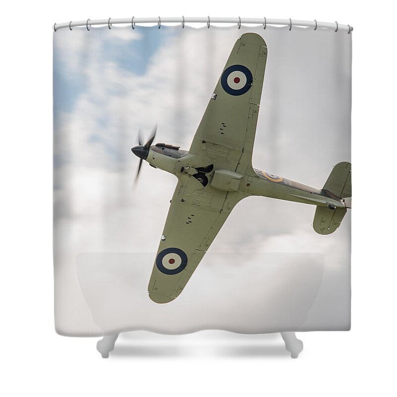 Hawker Hurricane Mk I Shower Curtain featuring the photograph Hawker Hurricane Mk I by Gary Eason