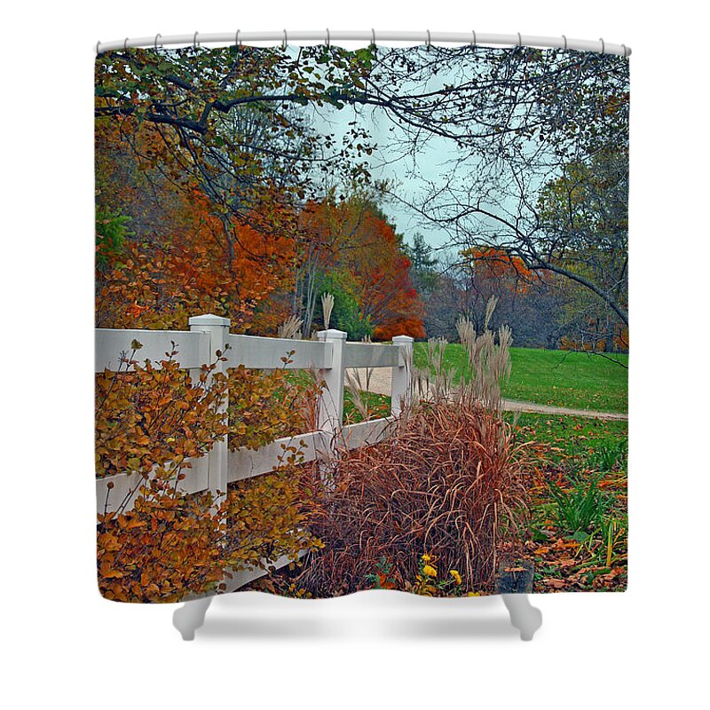 Hawthorn Hollow Shower Curtain featuring the photograph Hawthorn Hollow Flowers and Grasses by Kay Novy