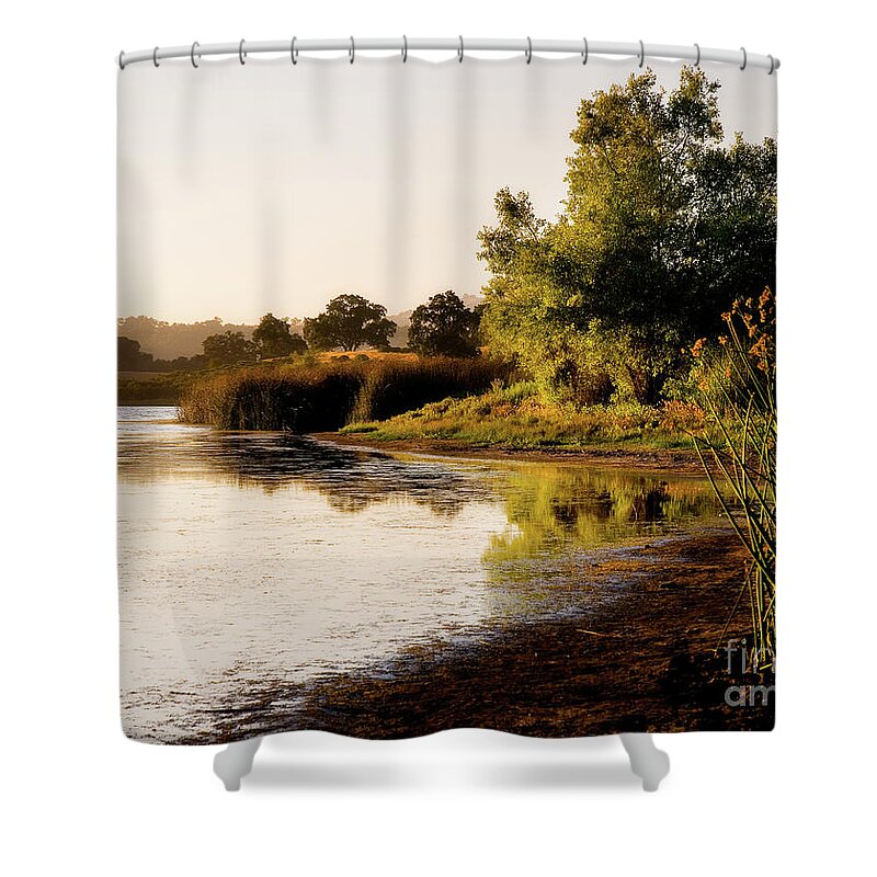Ambient Lighting Shower Curtain featuring the photograph Hazy Days of Summer 4 by Dean Birinyi
