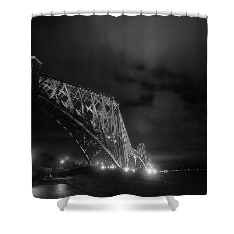 North Queensferry Shower Curtain featuring the photograph Hazy lights in the night by Elena Perelman