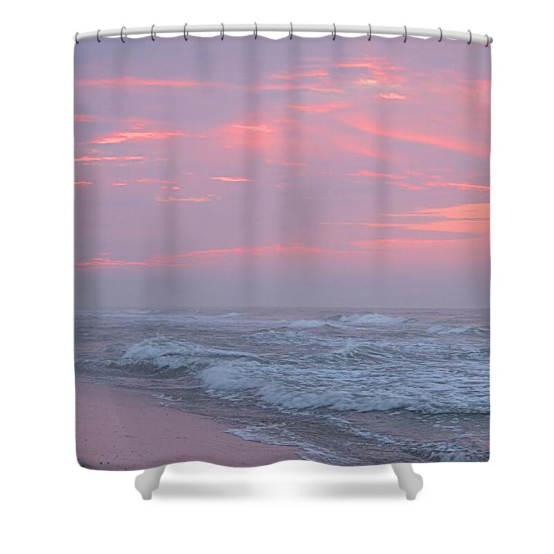 Haze Shower Curtain featuring the photograph Hazy Sunrise I I I by Newwwman