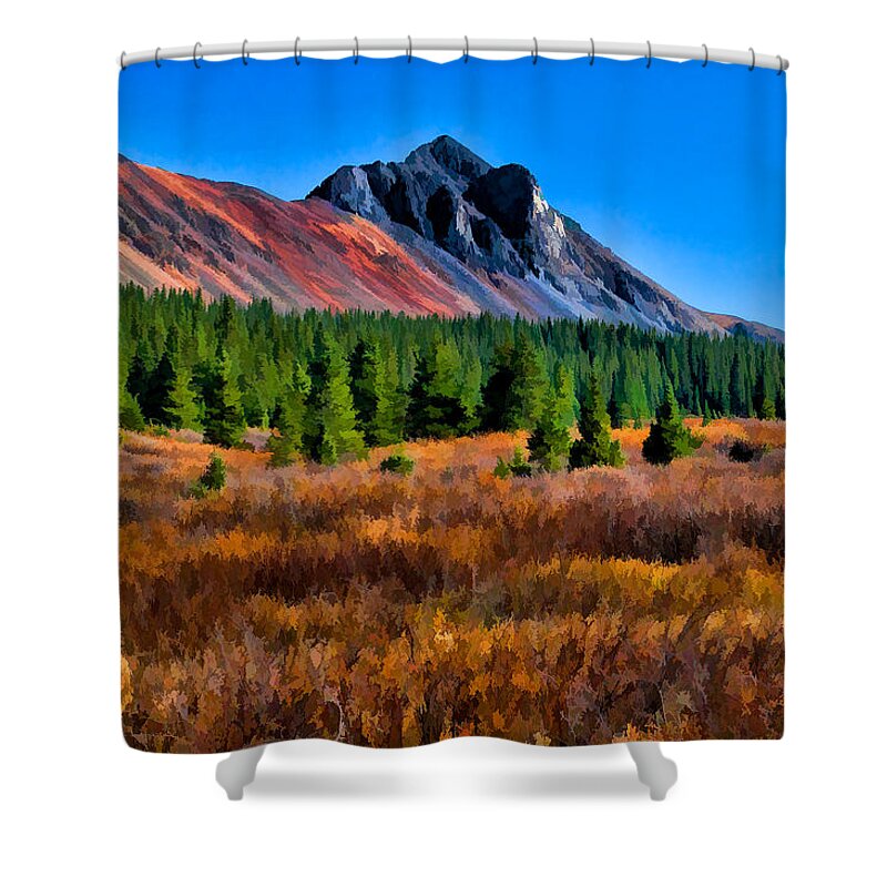 Headwaters Shower Curtain featuring the photograph Headwaters of Chalk Creek by Charles Muhle