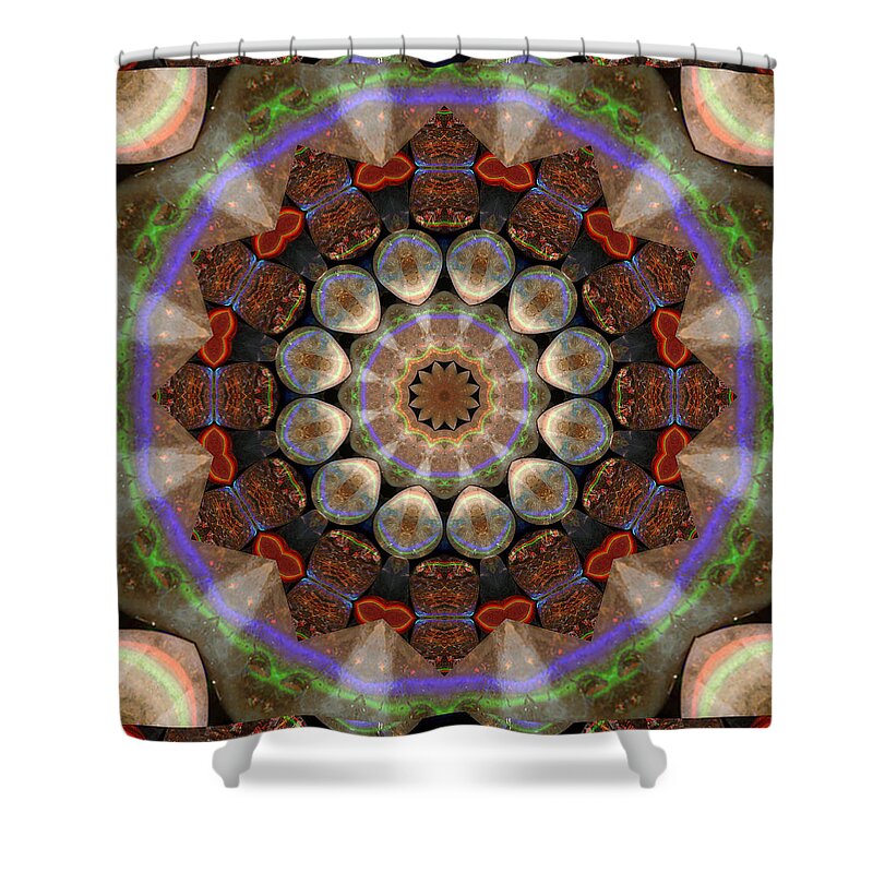 Prosperity Art Shower Curtain featuring the photograph Healing Mandala 30 by Bell And Todd