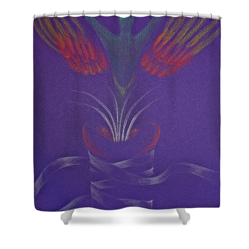 Healing Shower Curtain featuring the drawing Healing by Michele Myers