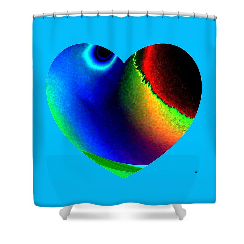Heart Shower Curtain featuring the digital art Heartline 2 by Will Borden