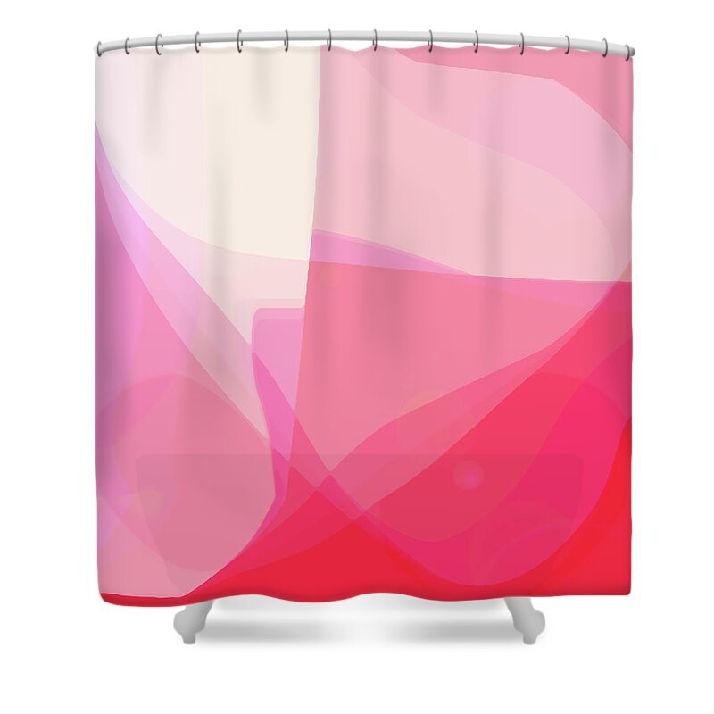 Hearts Shower Curtain featuring the digital art Hearts Delight by Gina Harrison