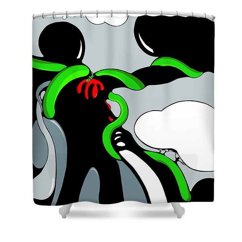 Tomato Shower Curtain featuring the drawing Hearty by Craig Tilley