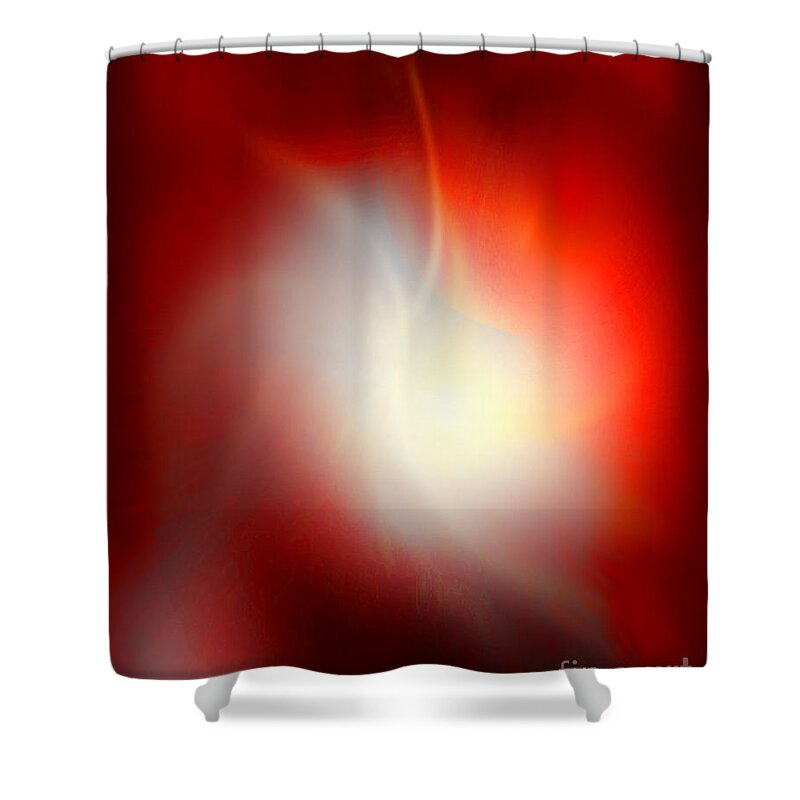 Abstract Shower Curtain featuring the digital art Heat by John Krakora