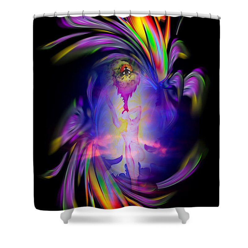 Heavenly Shower Curtain featuring the painting Heavenly apparition by Walter Zettl