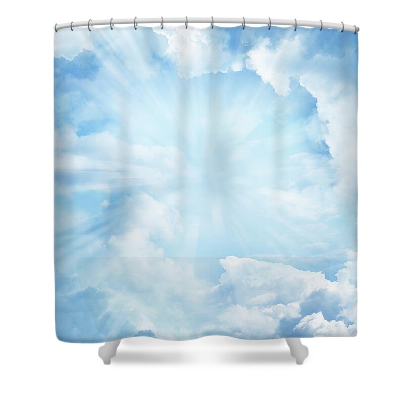 Heavens Shower Curtain featuring the photograph Heavenly sky 2 by Les Cunliffe