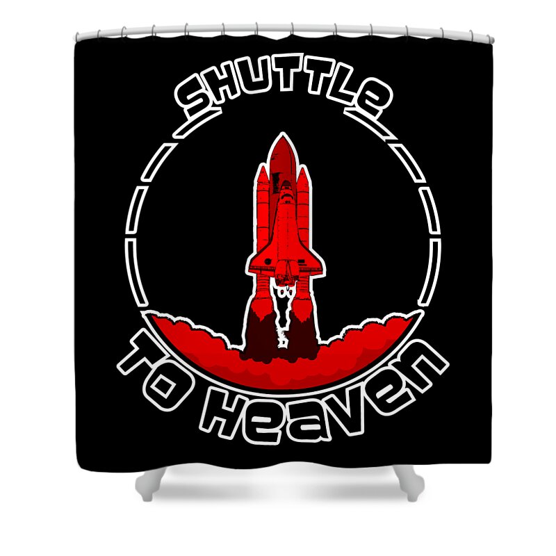 Shuttle Shower Curtain featuring the digital art Heavens Shuttle by Piotr Dulski