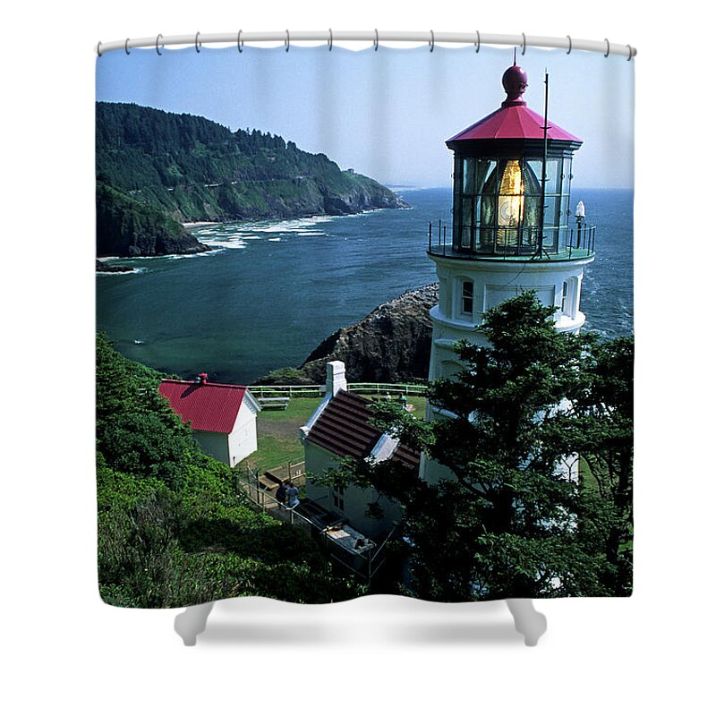 Scenic Shower Curtain featuring the photograph Heceta Head Lighthouse by Doug Davidson