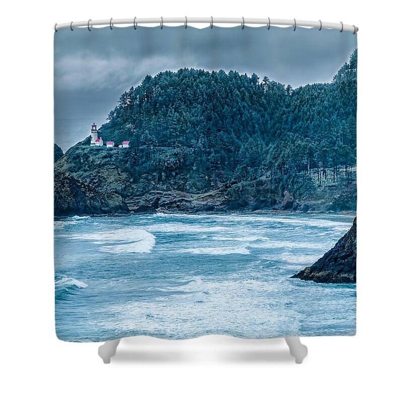 Heceta Lighthouse Shower Curtain featuring the photograph Heceta Head Lighthouse by Harold Coleman