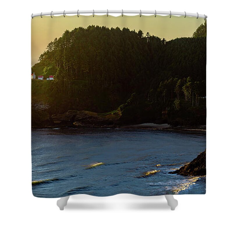 Coastline Shower Curtain featuring the photograph Heceta Head Lighthouse by John Hight