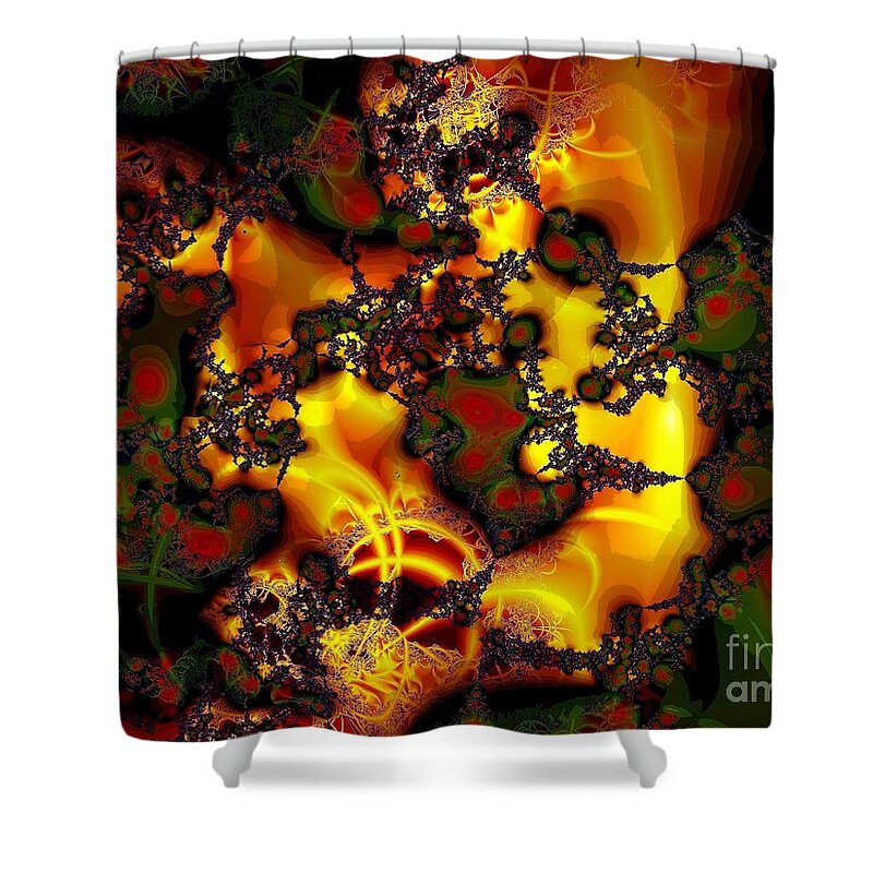 Lace Shower Curtain featuring the digital art Held Together With Lace by Ronald Bissett