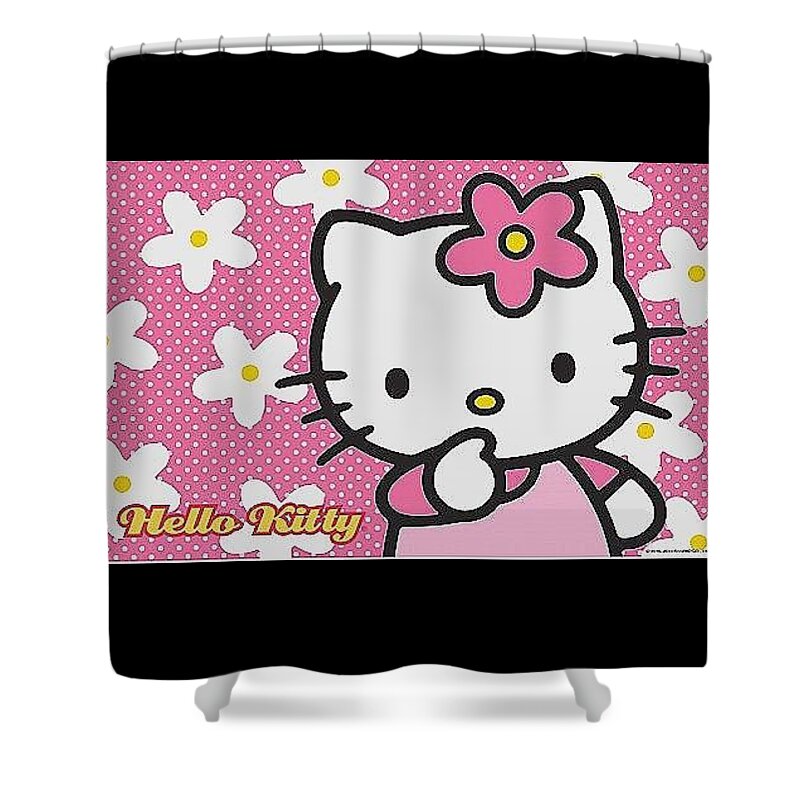 hello kitty wallpaper hd free Luxury Free of Hello Kitty Wallpaper with  Floral pink background Shower Curtain by Barbora Bradacova - Fine Art  America