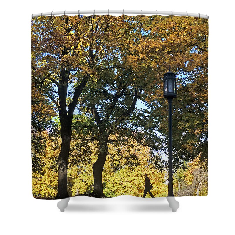 Outdoors Shower Curtain featuring the photograph Hello Walk II by Doug Davidson