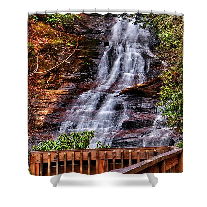 Helton Creek Falls Shower Curtain featuring the photograph Helton Creek Falls 009 by George Bostian