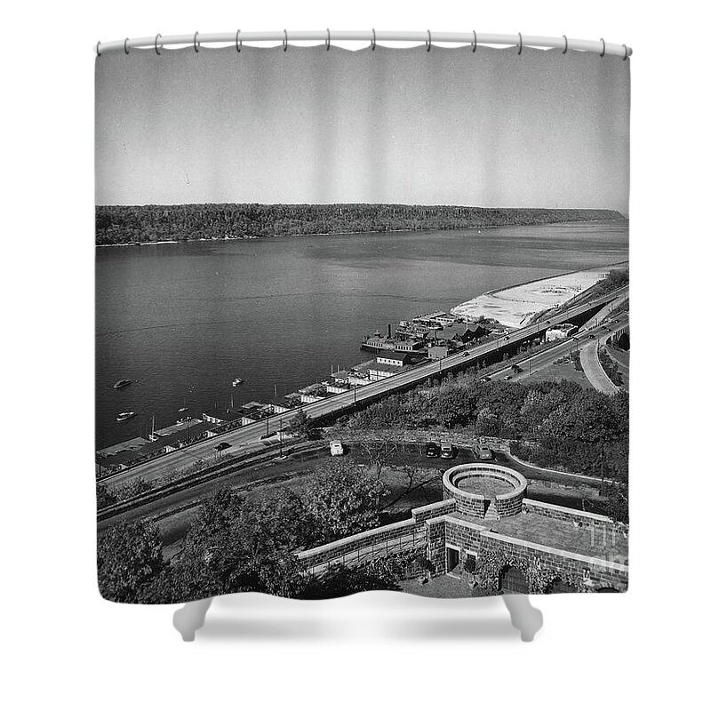 Henry Hudson Shower Curtain featuring the photograph Henry Hudson Parkway, 1936 by Cole Thompson