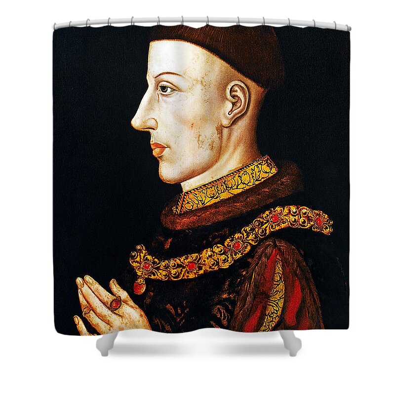  Shower Curtain featuring the painting Henry V (1387-1422) by Granger