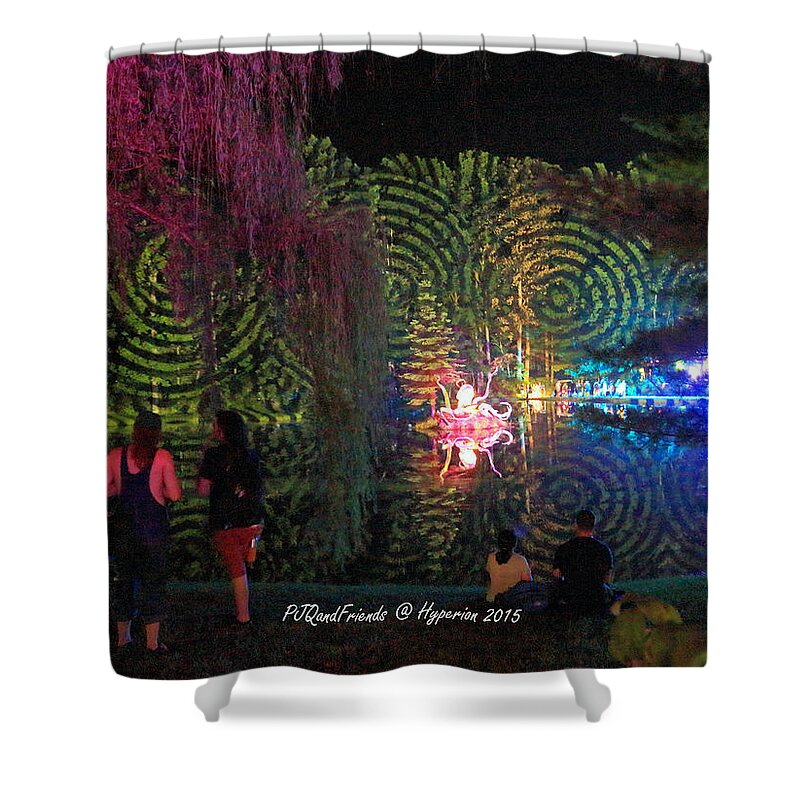 Hyperion Music And Arts Festival 2015 Shower Curtain featuring the photograph Herm Productions by PJQandFriends Photography