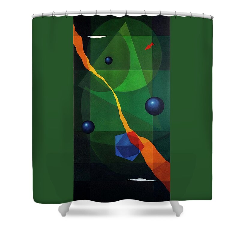 #abstract Shower Curtain featuring the painting Hermit by Alberto DAssumpcao
