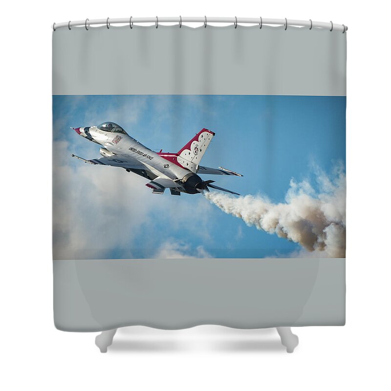 Thunderbirds Shower Curtain featuring the photograph High Alpha by David Hart