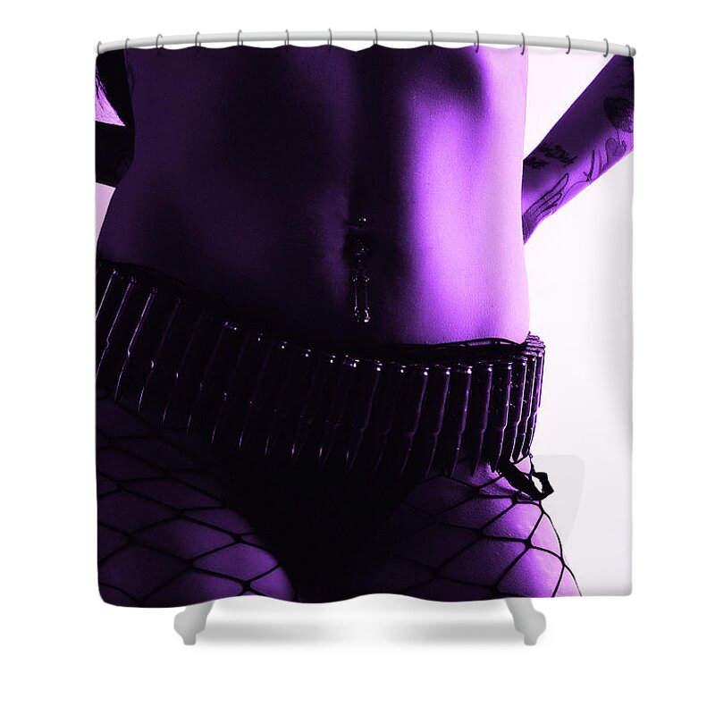Panties Shower Curtain featuring the photograph High caliber by Robert WK Clark