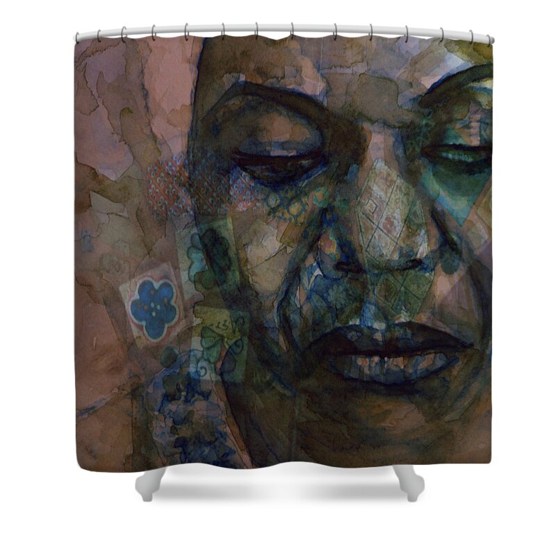 Nina Shower Curtain featuring the painting High Priestess Of Soul by Paul Lovering