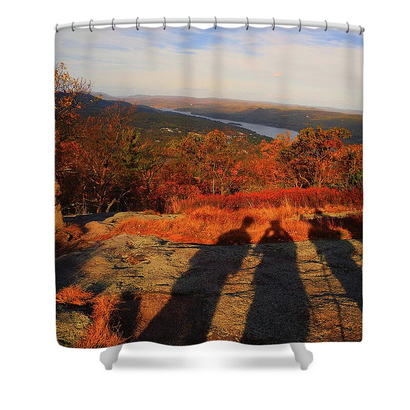 Hikers On The At Shower Curtain featuring the photograph Hikers on the AT by Raymond Salani III