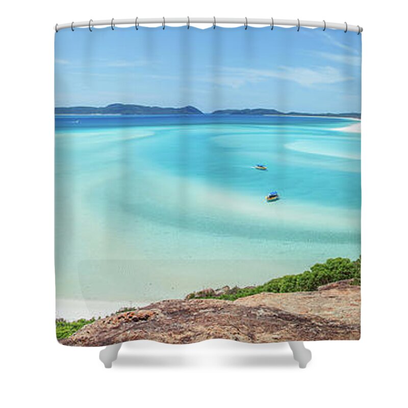 Australia Shower Curtain featuring the photograph Hill Inlet Lookout by Az Jackson