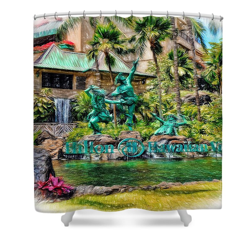 Hawaii Shower Curtain featuring the photograph Hilton Hawaiian Village Waikiki Beach Resort by Sue Melvin