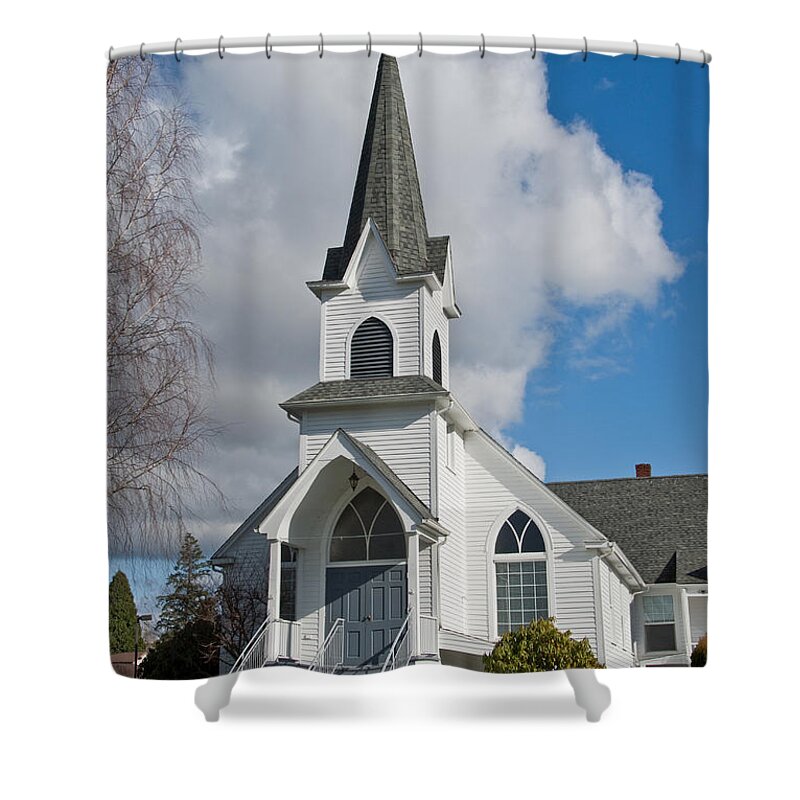 Architecture Shower Curtain featuring the photograph Historic 1904 Lutheran Church by Jeff Goulden
