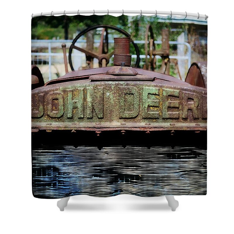 Tractor Shower Curtain featuring the photograph Historic John Dere by Marty Koch