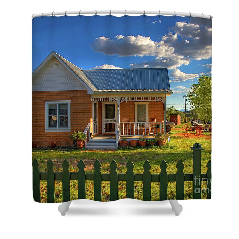Landscape Shower Curtain featuring the photograph Historic Tombstone in Arizona by Charlene Mitchell