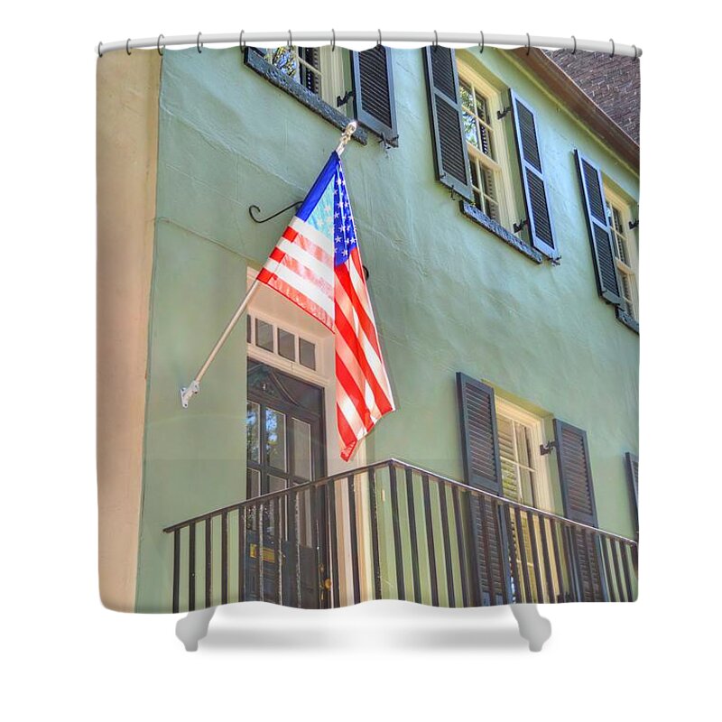Historical Shower Curtain featuring the photograph Historical Patriot by Linda Covino