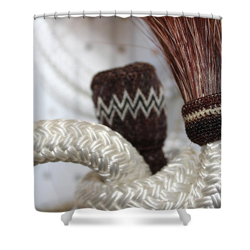 Horse Hair Shower Curtain featuring the photograph Hitched Roap by Ann E Robson