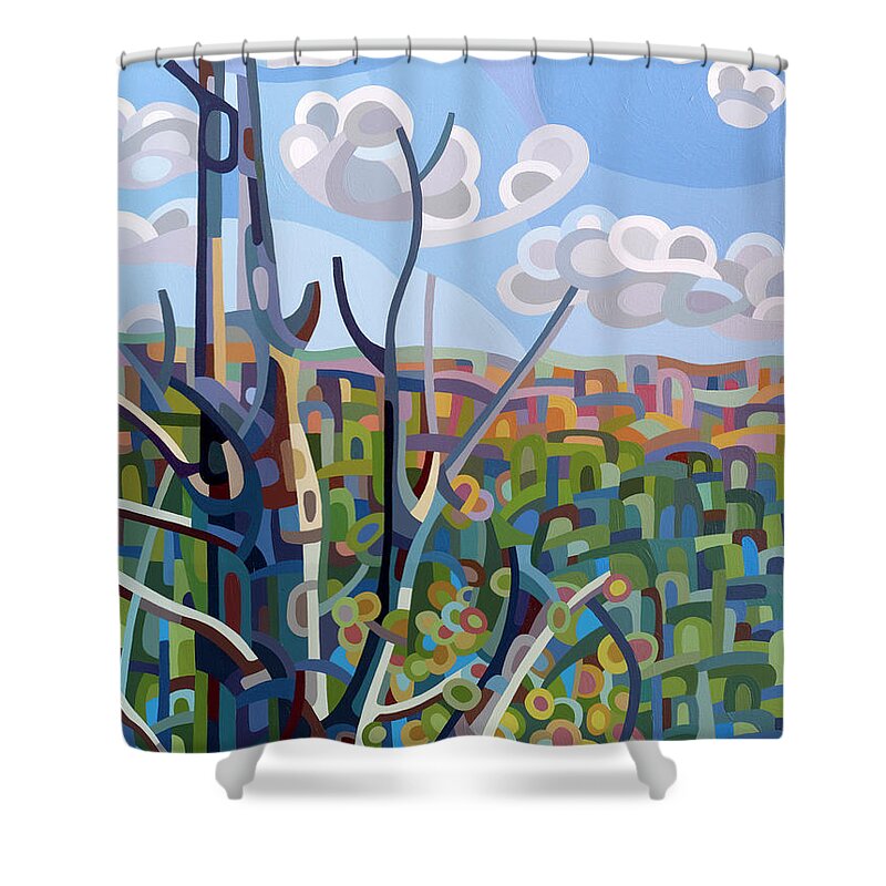 Fine Art Shower Curtain featuring the painting Hockley Valley by Mandy Budan