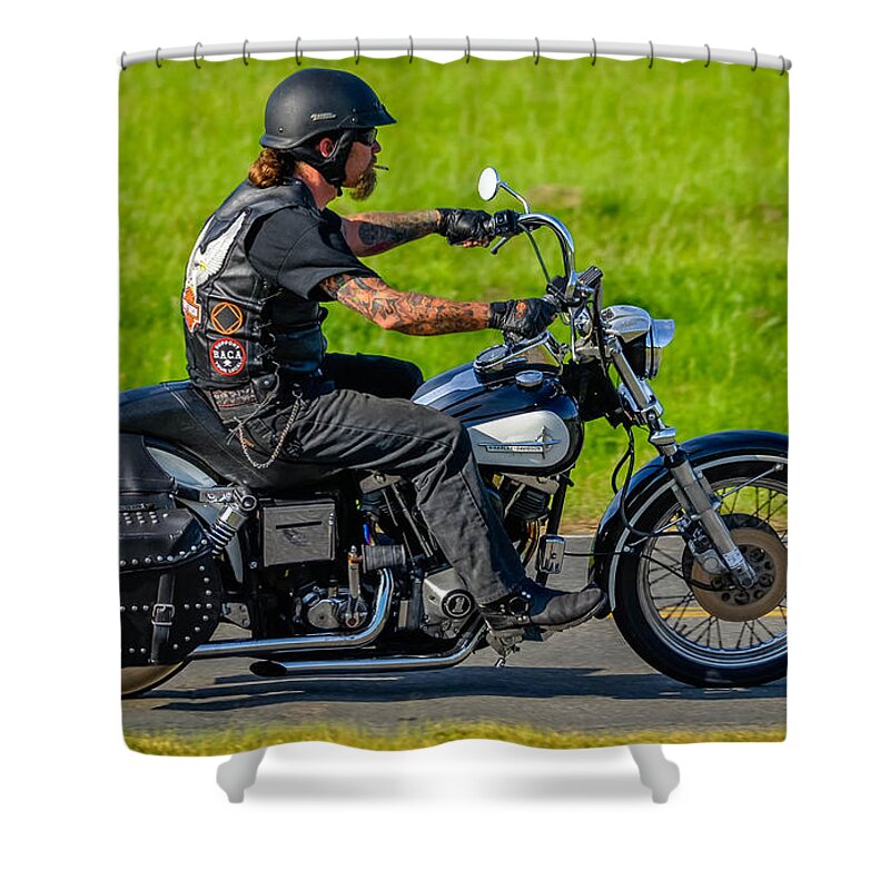  Shower Curtain featuring the photograph hog by Brian Stevens