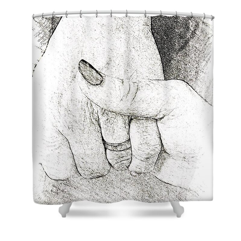 Love Shower Curtain featuring the photograph Holding Hands by Betty Pauwels