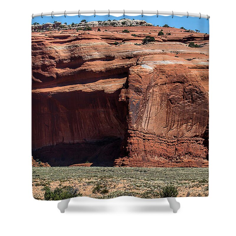 Canyonlands National Park Shower Curtain featuring the photograph Hole in the Wall by Jim Garrison