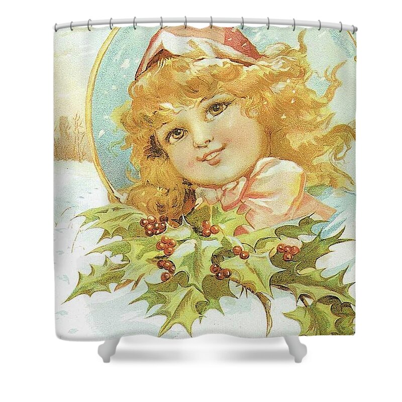 Frances Brundage Shower Curtain featuring the painting Holiday Girl by Reynold Jay