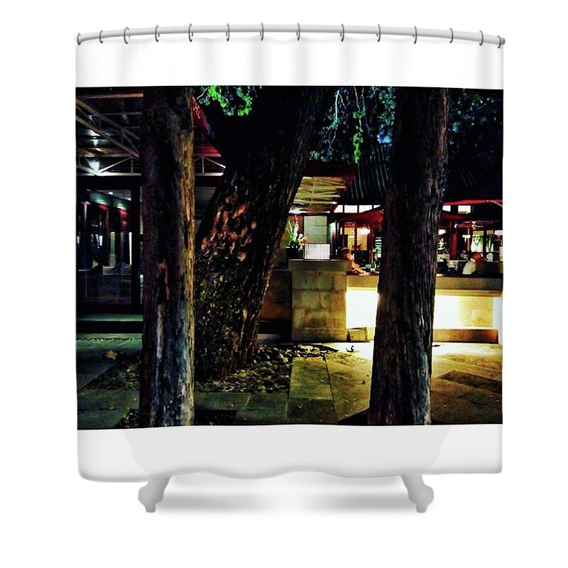 Travelandrestaurant Shower Curtain featuring the photograph #holidayseason: Let Me Light Up Your by Loly Lucious