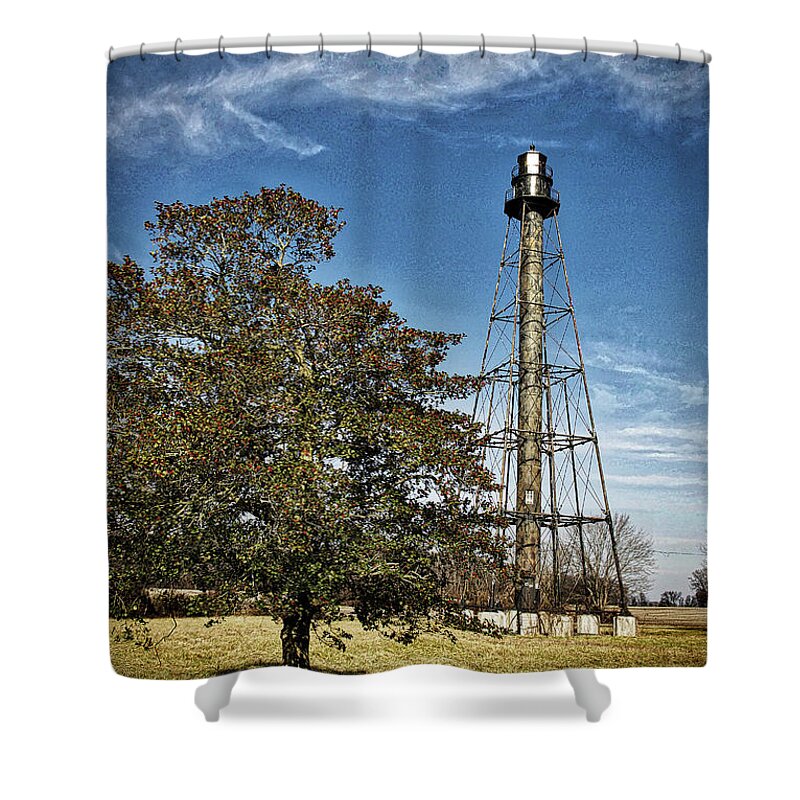Lighthouses Shower Curtain featuring the photograph Holly Berries And Lighthouses by Skip Willits