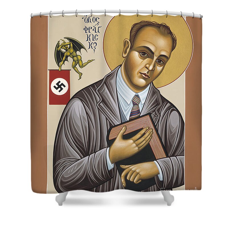 Holy Blessed Martyr Franz Jagerstatter Shower Curtain featuring the painting Holy Blessed Martyr Franz Jagerstatter 049 by William Hart McNichols
