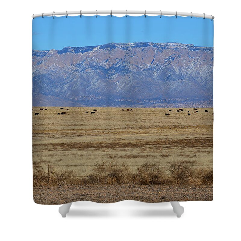 Southwest Landscape Shower Curtain featuring the photograph Home on the range by Robert WK Clark