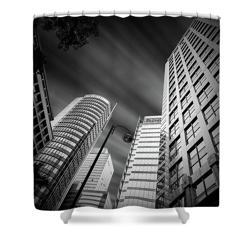 Hong Kong Shower Curtain featuring the photograph Hong Kong tall buildings by William Lee