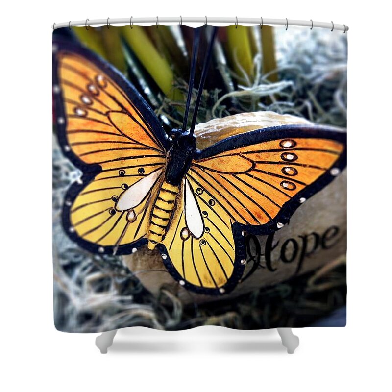 Butterfly Shower Curtain featuring the photograph Hope by Carlos Avila