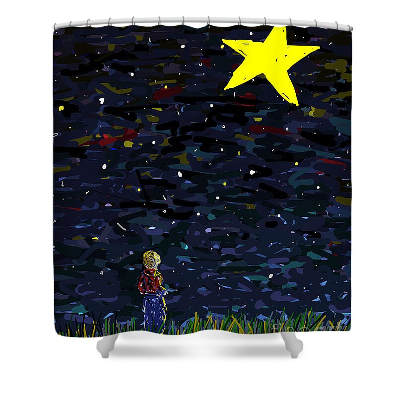 Hope Shower Curtain featuring the painting Hope for the Human Spirit by Michael Combs